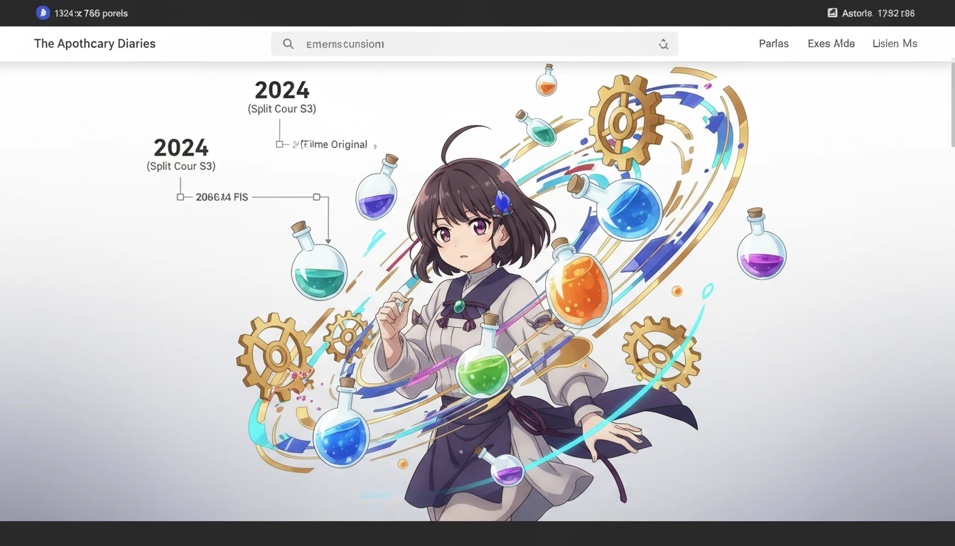 Anime apothecary diaries terá terceira temporada em formato de cours divididos e filme original em 2026