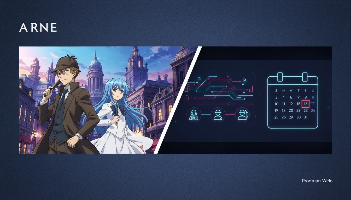 Anime 'arne no jikenbo' revela elenco principal, equipe de produção e data de estreia