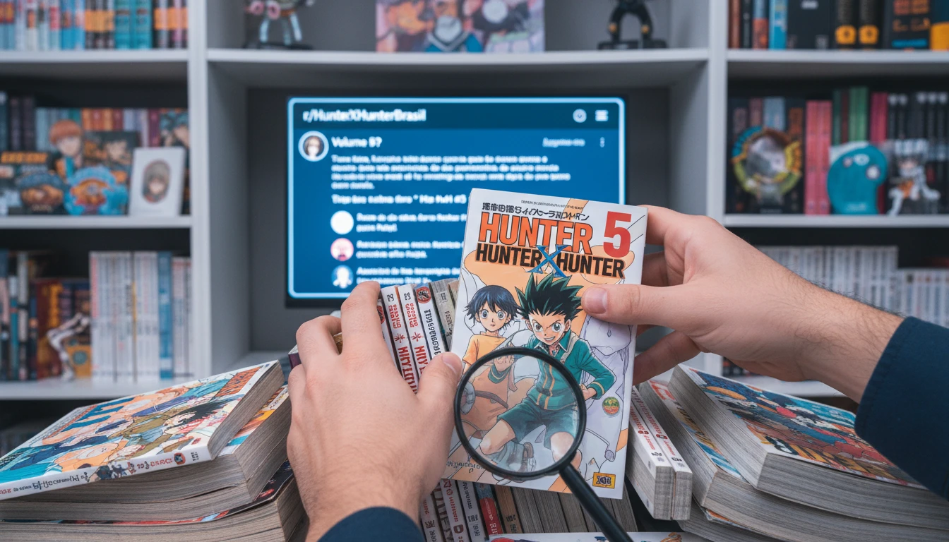 Colecionadores brasileiros enfrentam dificuldade para achar o volume 5 do mangá hunter x hunter